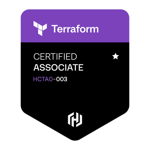 HashiCorp Certified: Terraform Associate (003) badge